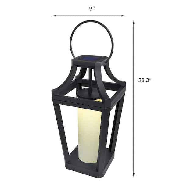 Outdoor Lantern Decor, Giant-size Medallion Metal Floor Rustic Outdoor Lanterns