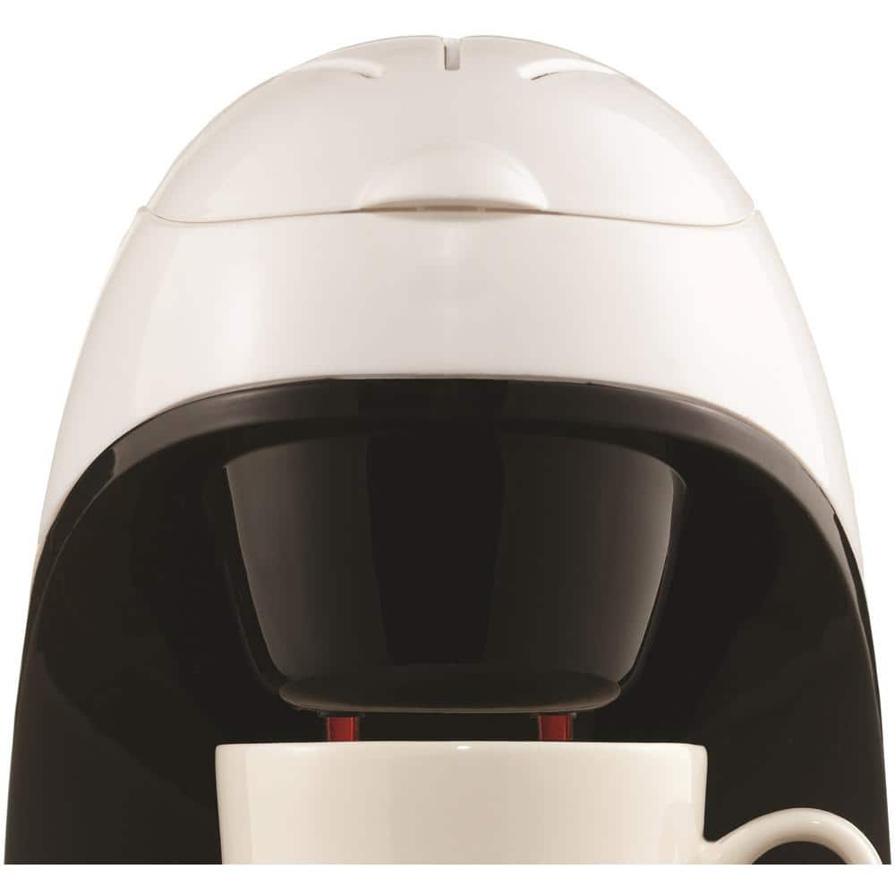 White Single Serve Coffee Maker with Permanent Filter