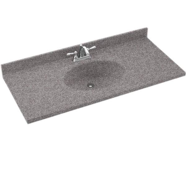 Swanstone Chesapeake 55 in. Solid Surface Vanity Top with Basin in Purple Sage-DISCONTINUED