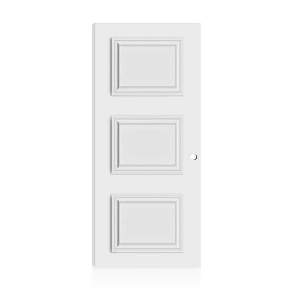 Fire-Rated Palazzo 3 Panel 32 in. x 80 in. Left-Hand/Inswing White Composite Interior Commercial Door Slab
