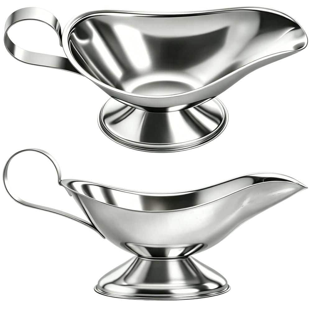 8 oz. Stainless Steel Gravy and Sauce Boat with Handle for Salad Dressings, Creamer, Broth, and Black Pepper (2-Pack) price history on PriceWatchPro