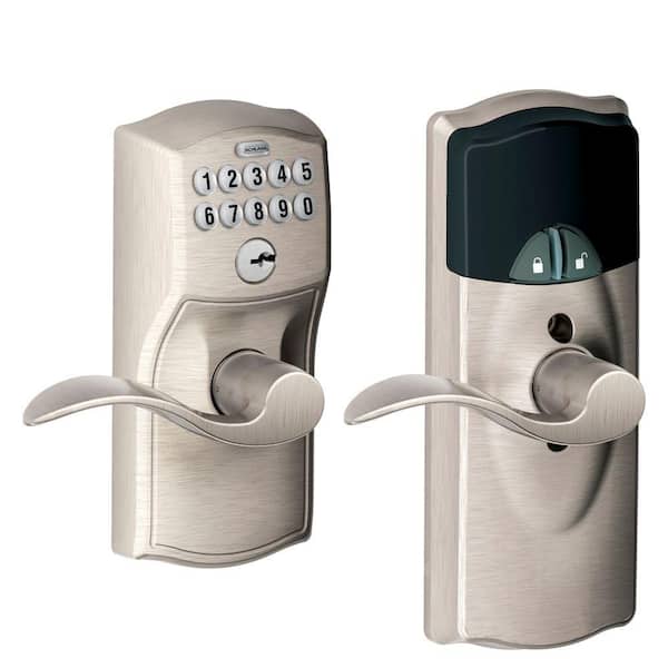 Schlage Satin Nickel Home Keypad Lever with Nexia Home Intelligence