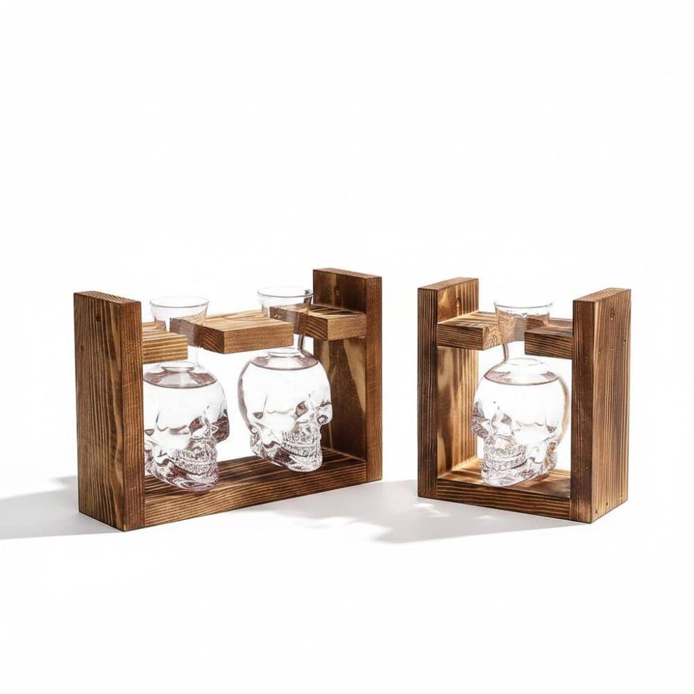 2+1 Skull Propagation Station with Wooden Stand, Halloween Terrarium Decor, Gifts for Dad price history on PriceWatchPro