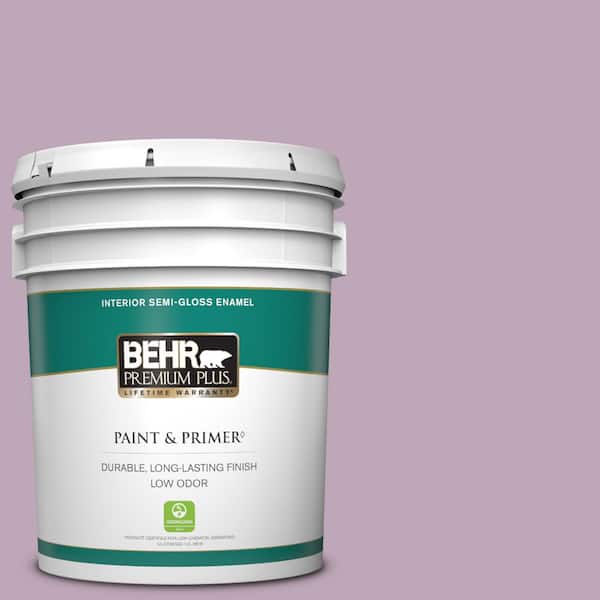 BEHR PREMIUM PLUS 5 gal. #680F-4 Soft Heather Semi-Gloss Enamel Low Odor Interior Paint & Primer