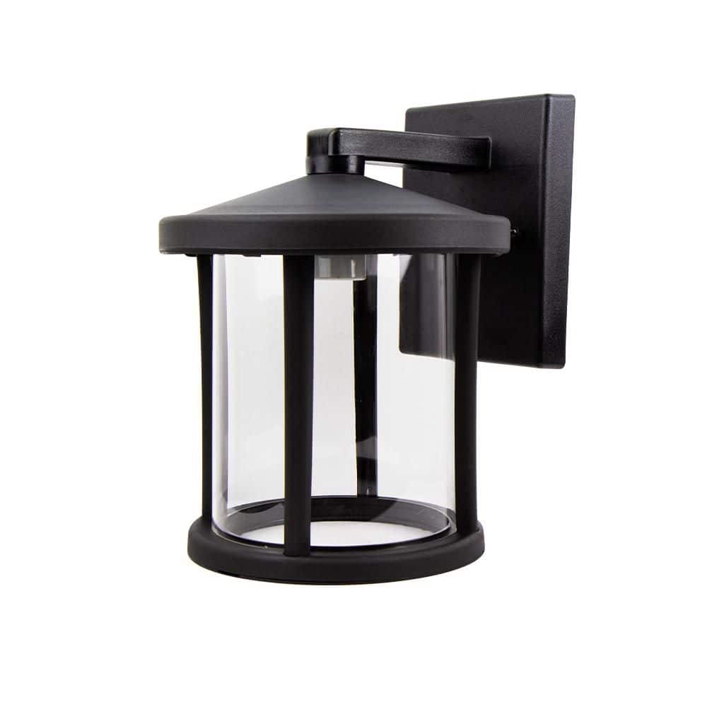 Artisan Round 12.20 Black Composite Outdoor Hardwired Lantern Sconce with Clear Diffuser No Bulb Included price history on PriceWatchPro
