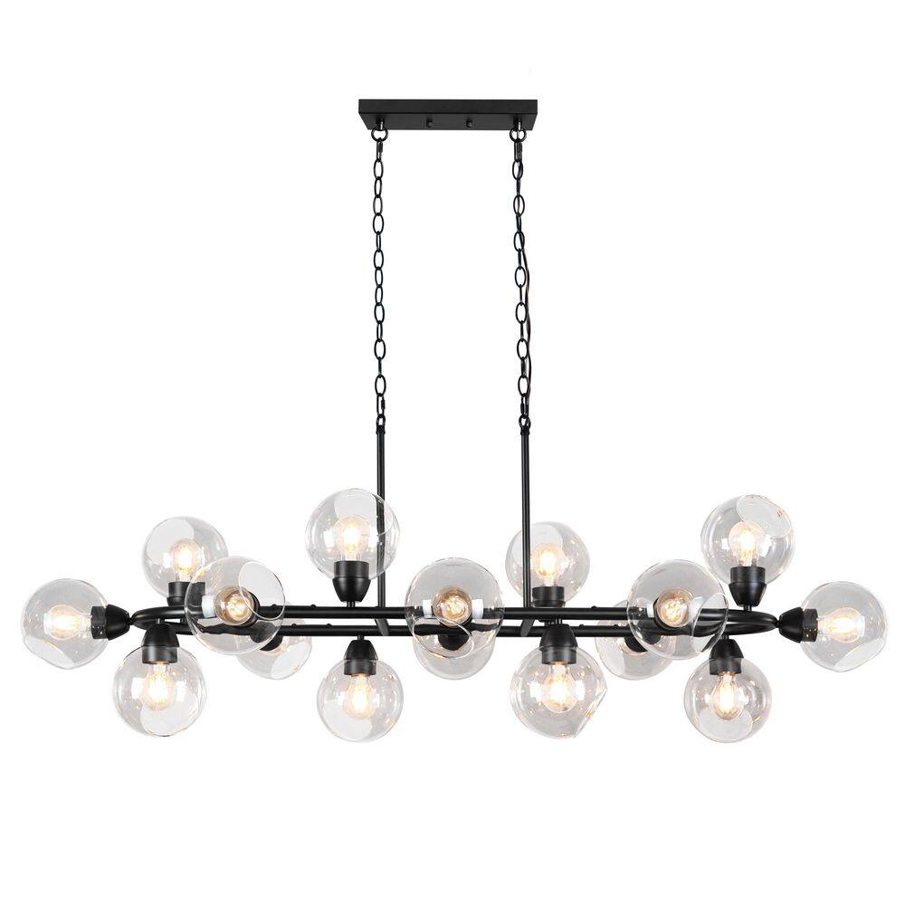 16-Light Black Wagon Wheel Chandelier for Dining Room Kitchen Island with No Bulb Included price history on PriceWatchPro