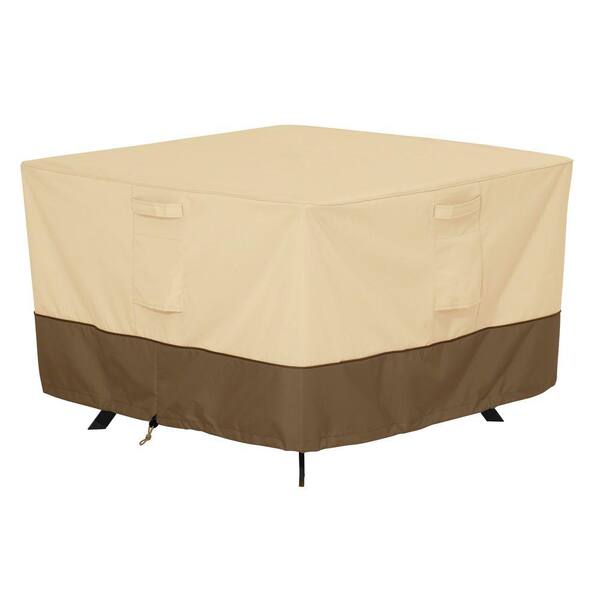 Classic Accessories Veranda 60 In L X W 23 H Square Patio Table Cover 55 567 011501 00 The Home Depot - Best Patio Table And Chairs Cover