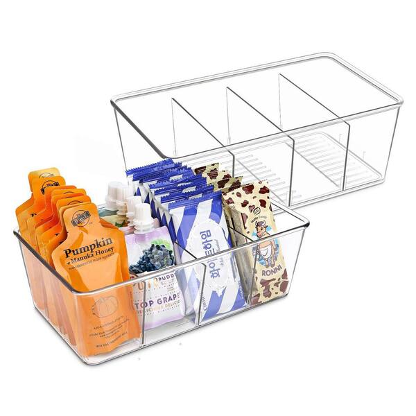 Wudkey Modern 2 Pack Lucency, Clear Acrylic Cabinet Organizer with