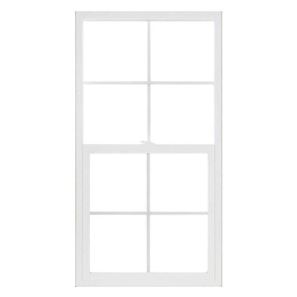JELD-WEN 23.5 in. x 47.5 in. Premium Atlantic White Vinyl Single Hung Window with Fiberglass Mesh Screen