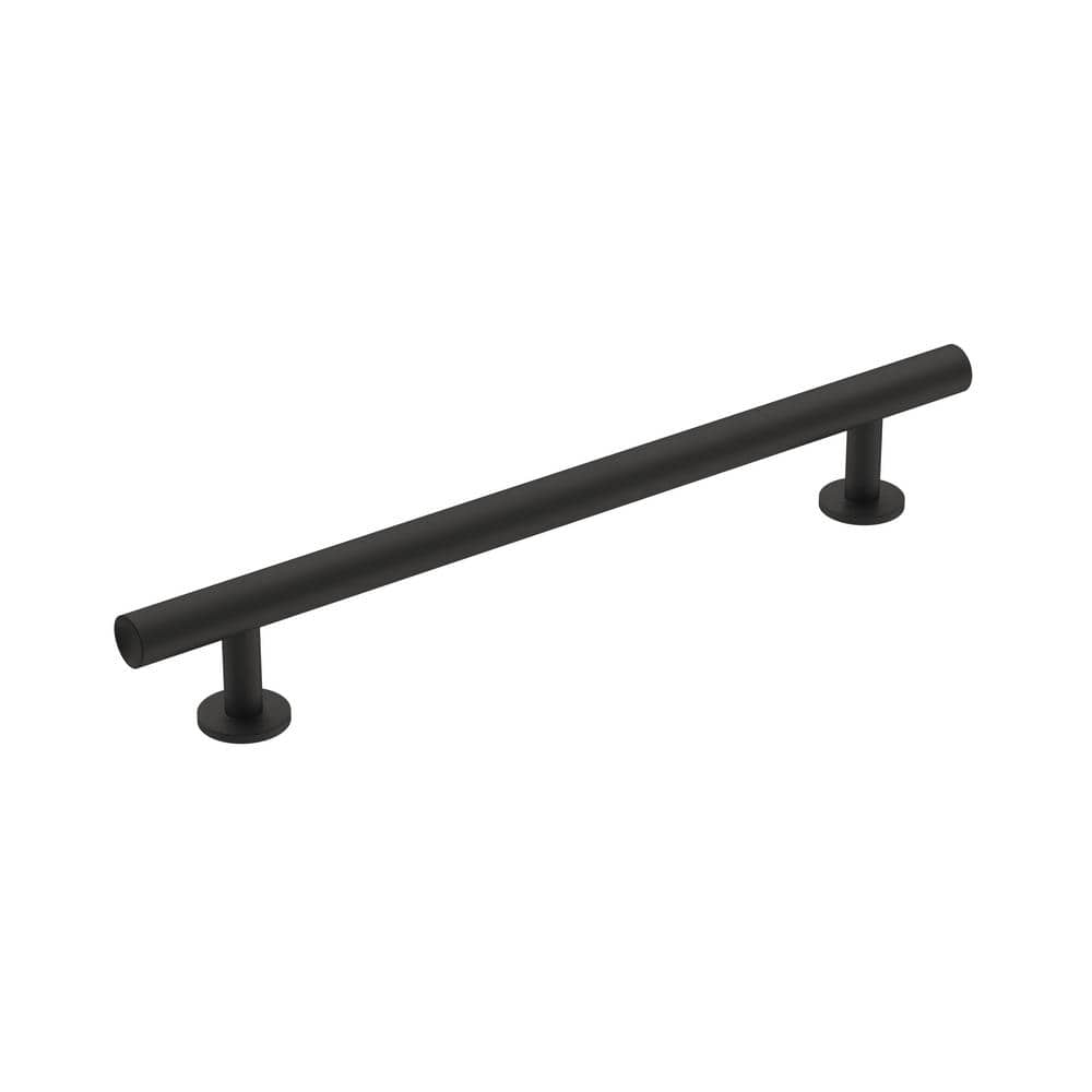 Matte Black 6-5/16 inch Center-to-Center Cylindrical Bar Cabinet Pull