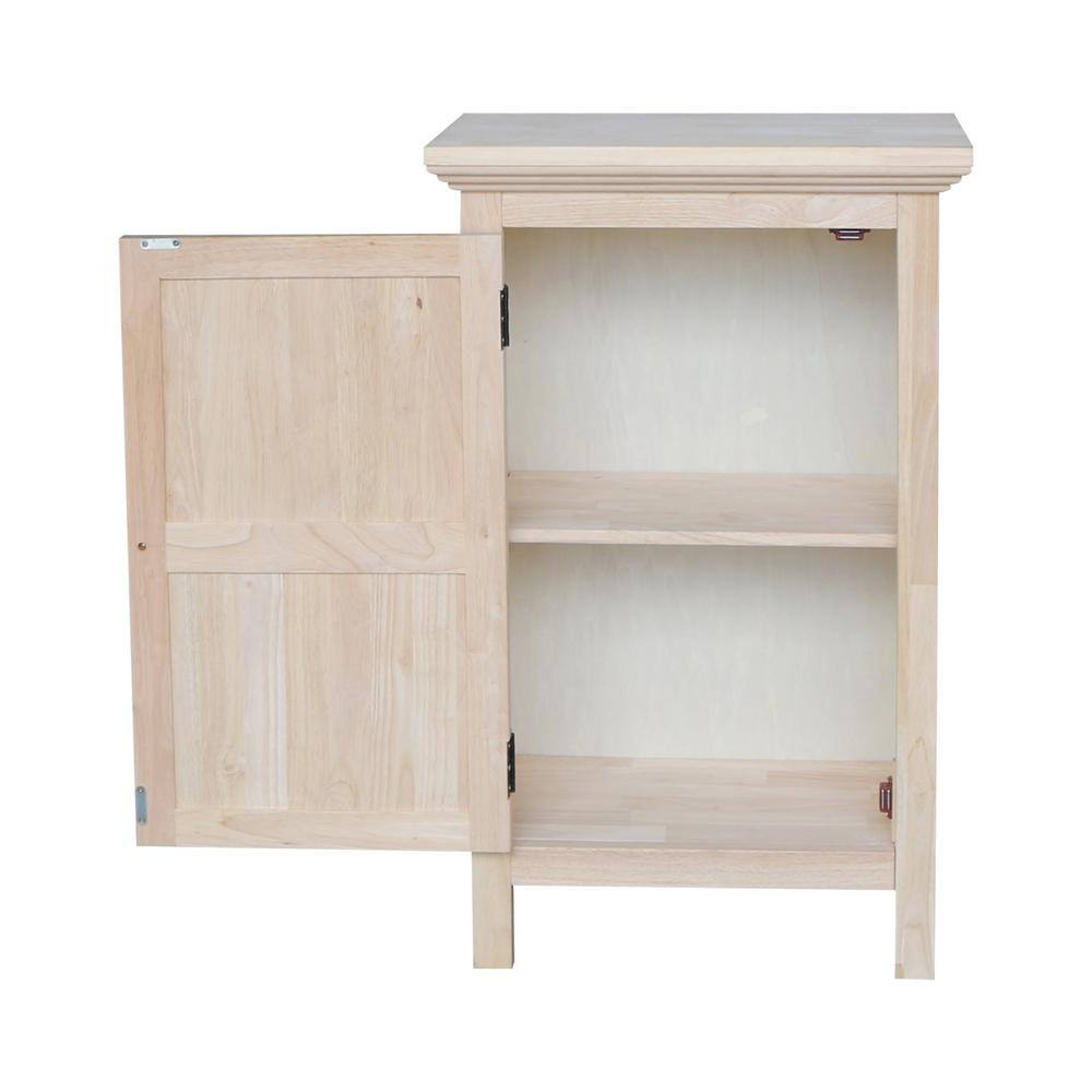 Light Wood Nautical Accent Cabinet with Adjustable Shelving