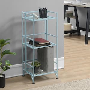 Xtra Storage 13 in. W Sea Foam Blue 3 Tier Folding Metal Shelf