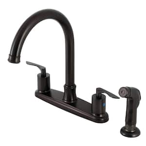 Serena 2-Handle Standard Kitchen Faucet and Sprayer in Oil Rubbed Bronze