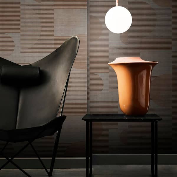 Geo Rhythm Taupe Wallpaper