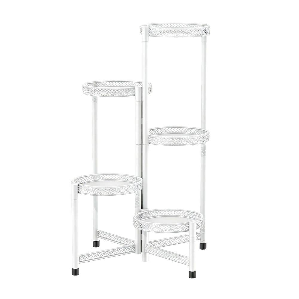 5 Tier Metal Plant Stand with Folding for Patio, Balcony, Porch, Garden, Living Room and House, White (31.4 in. H) price history on PriceWatchPro
