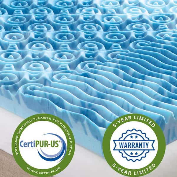 Nautica 4 in. King Cooling Gel 7-Zone Memory Foam Mattress Topper