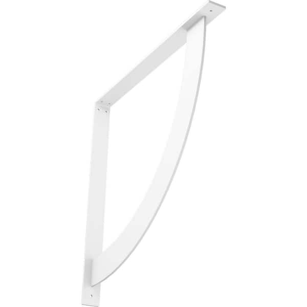 Ekena Millwork 2 in. x 24 in. x 24 in. Steel White Primer Bulwark Bracket