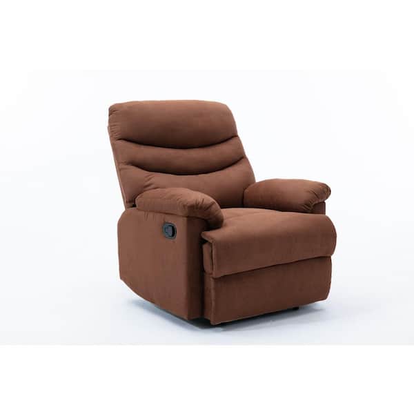 Unbranded 31.5 in. Width Big and Tall Brown Microfiber 2-Point Massage Power Recliner