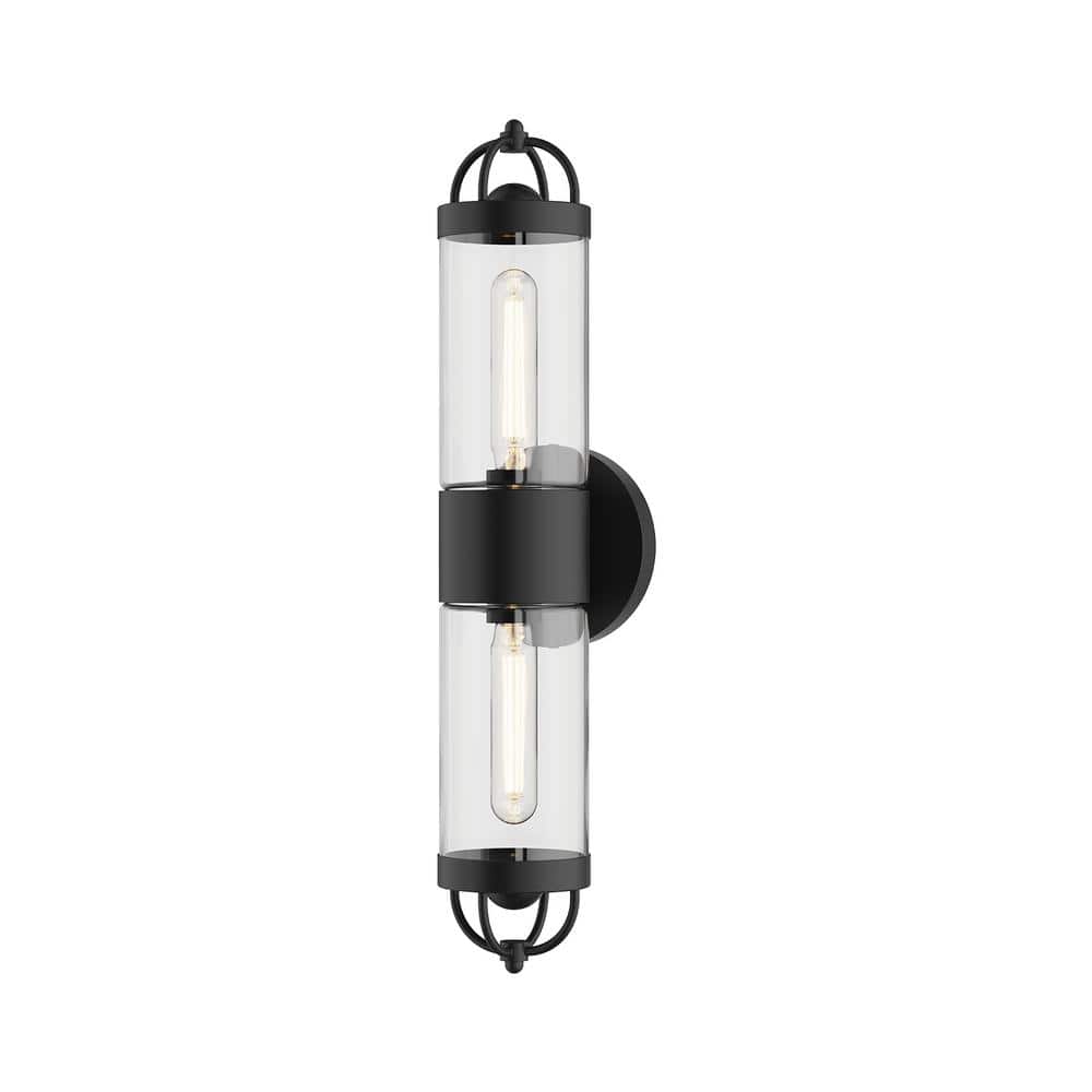 Lancaster Vintage Matte Black Outdoor Wall Sconce