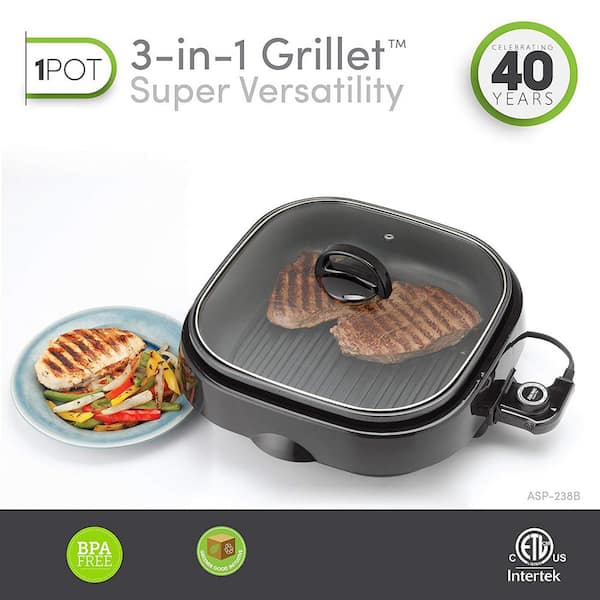 Aroma Grillet 3-in-1 Electric Indoor Grill, 4 qt - Smith's Food