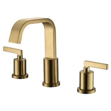 Fontaine by Italia Saint-Lazare 8 in. Widespread Bathroom Ribbon Faucet in Gold MFF-SLZW8-GLD