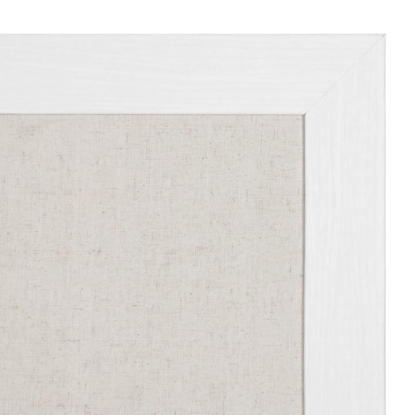 DesignOvation Beatrice White Fabric Memo Board 217393 The Home Depot