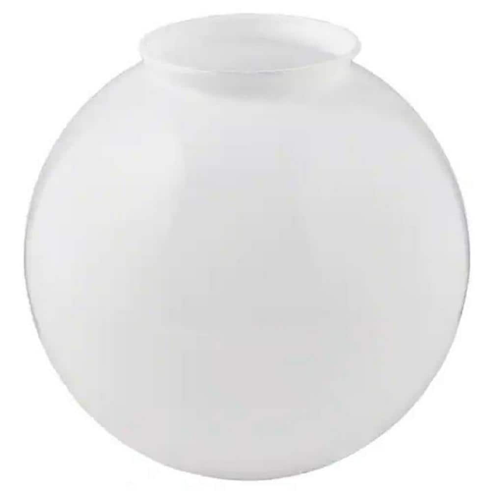PRIVATE BRAND UNBRANDED 3-1 in./4 in. White Glass Globe Shade 801305 ...