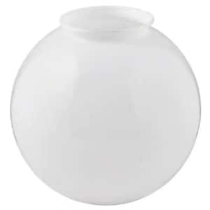 3-1 in./4 in. White Glass Globe Shade