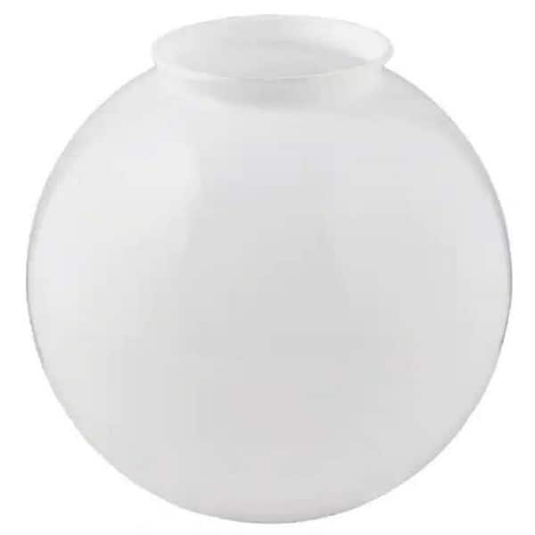PRIVATE BRAND UNBRANDED 3-1 in./4 in. White Glass Globe Shade