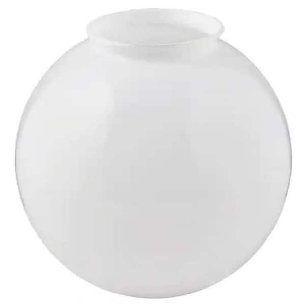 3-1 in./4 in. White Glass Globe Shade