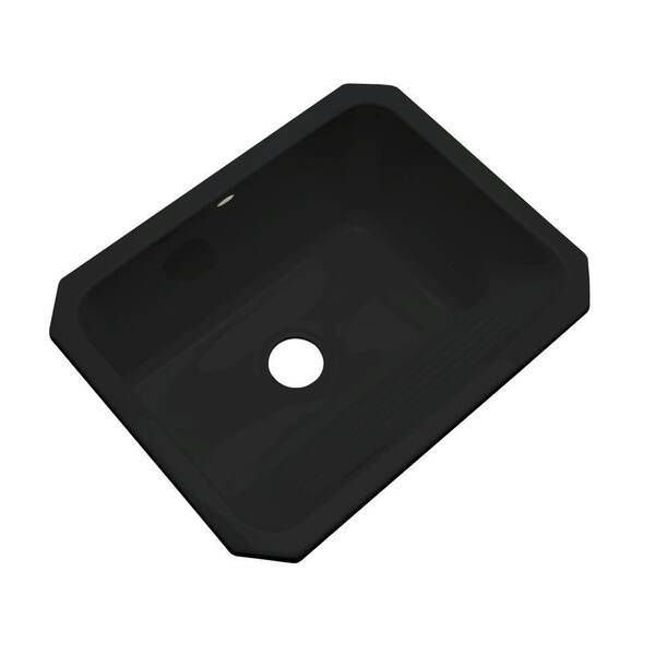 Thermocast Kensington Undermount Acrylic 25 in. Single Bowl Utility Sink in Black