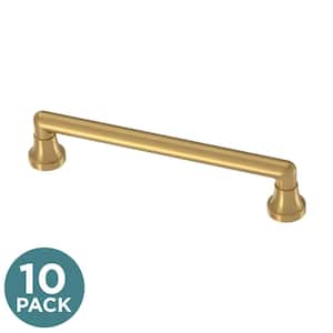 Phoebe 5-1/16 in. (128 mm) Brushed Modern Gold Cabinet Drawer Bar Pull (10-Pack)