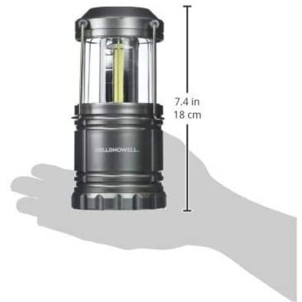 Tactical LED Lantern 400 Lumens Impact-Resistant Gray Plastic