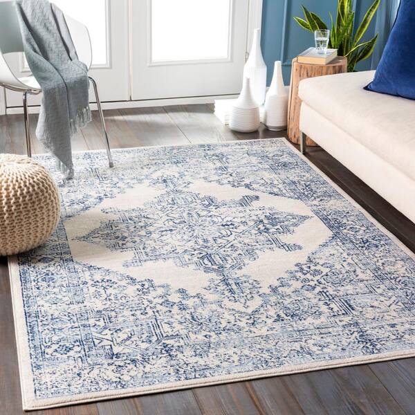 RUG-RUG35-3X5-TEL8021 - PARISIAN Collection Size: 3x5x.5 - Blue/Ivory KAVKA Designs Scroll Ivory-Blue Area Rug, TELAVC8021RUG35 RUG-RUG35-3X5-TEL8021 - PARISIAN Collection Size: 3x5x.5 - Blue/Ivory KAVKA Designs Scroll Ivory-Blue Area Rug, TELAVC8021RUG35