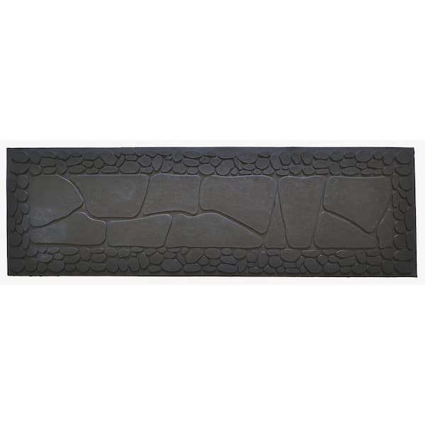 Imports Decor Wrought Iron Stone Step Mat 33 in. x 10 in. Rubber Door Mat