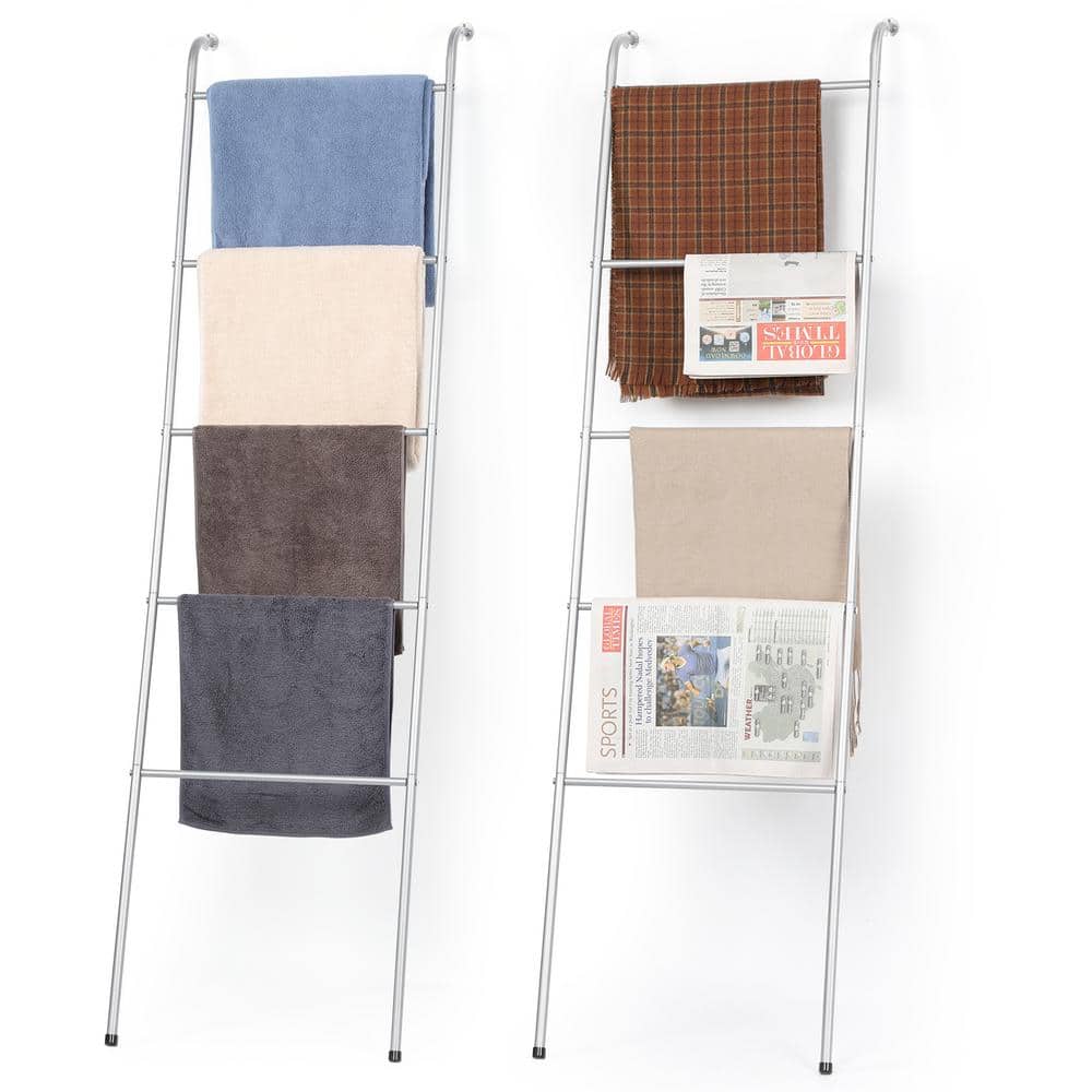 Oumilen Blanket Ladder Bathroom Towel Holder Decorative Towel Rack