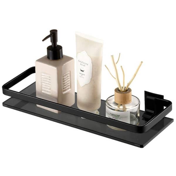 Designo Matte Black Floating Bathroom Shelf 600mm