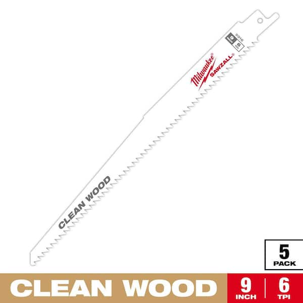 Milwaukee 9 in. 6 TPI Clean Wood Cutting SAWZALL Reciprocating Saw