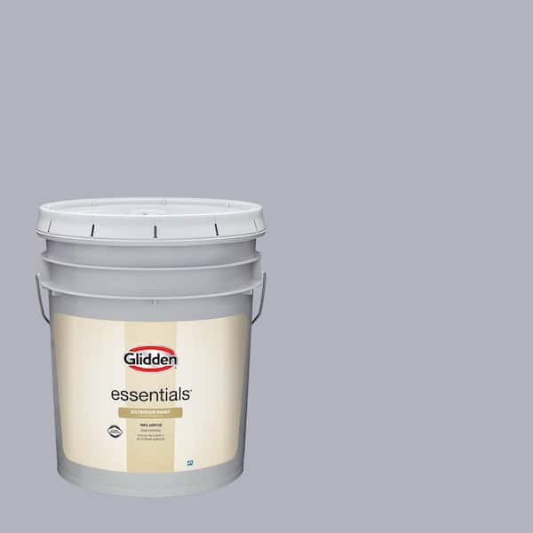 Glidden Essentials 5 gal. PPG1043-4 Glistening Gray Semi-Gloss Exterior Paint