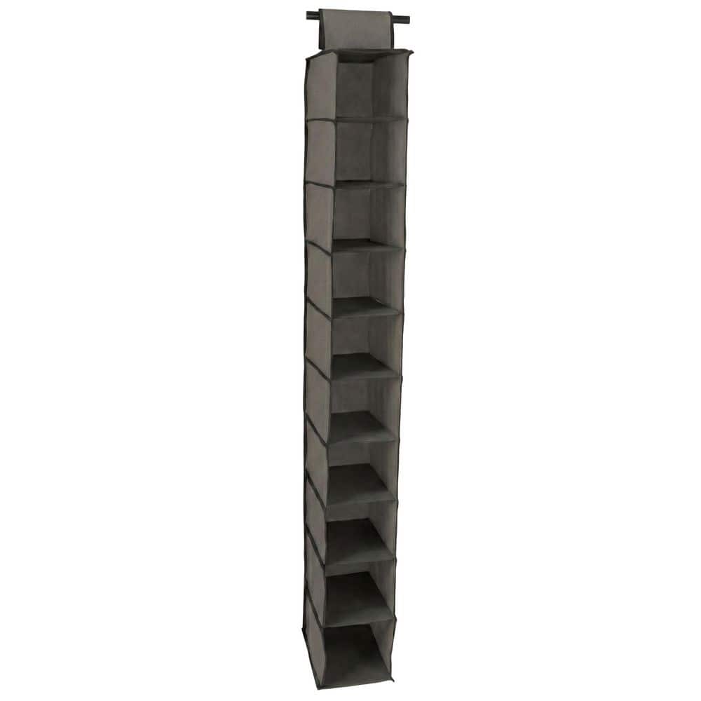 "47"" High 10-Pair Shelf Closet Hanging Shoe Organizer in Grey" price history on PriceWatchPro