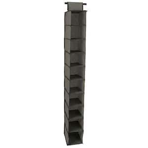 47 in. High 10-Pair Shelf Closet Hanging Shoe Organizer in Grey