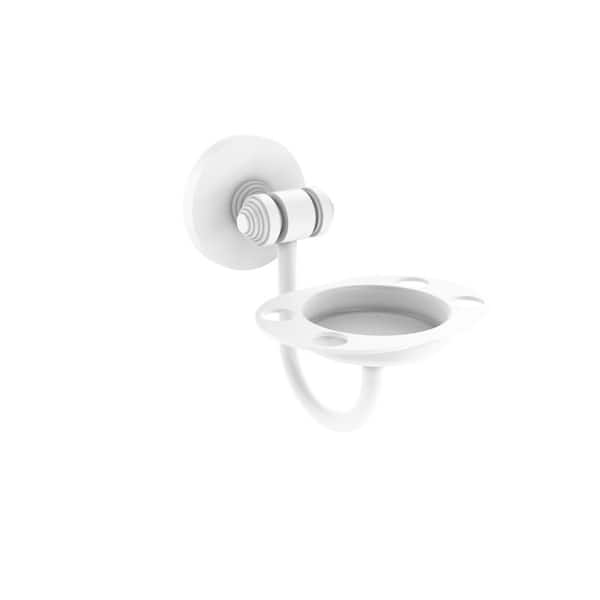 Allied Brass South Beach Wall Mounted Tumbler and Toothbrush Holder in Matte White