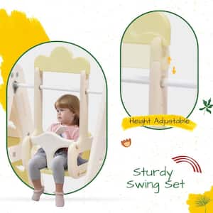 Light Green 6-in-1 Toddler Freestanding Climber Playset with Swing