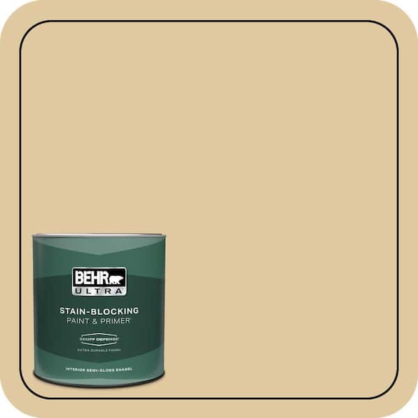 BEHR ULTRA 1 qt. #PPU7-19 Crepe Extra Durable Semi-Gloss Enamel Interior Paint & Primer