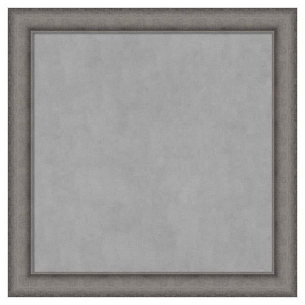 Amanti Art Burnished Concrete 28 in. x 28 in. Framed Magnetic Board