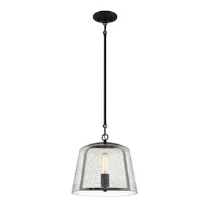 Home Decorators Collection Bakerston 1-Light Matte Black Hanging ...