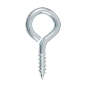Prime-Line 3/8 in. x 4-7/8 in. Zinc Plated Steel Round Bend Screw Hooks  (10-Pack) 9068872 - The Home Depot