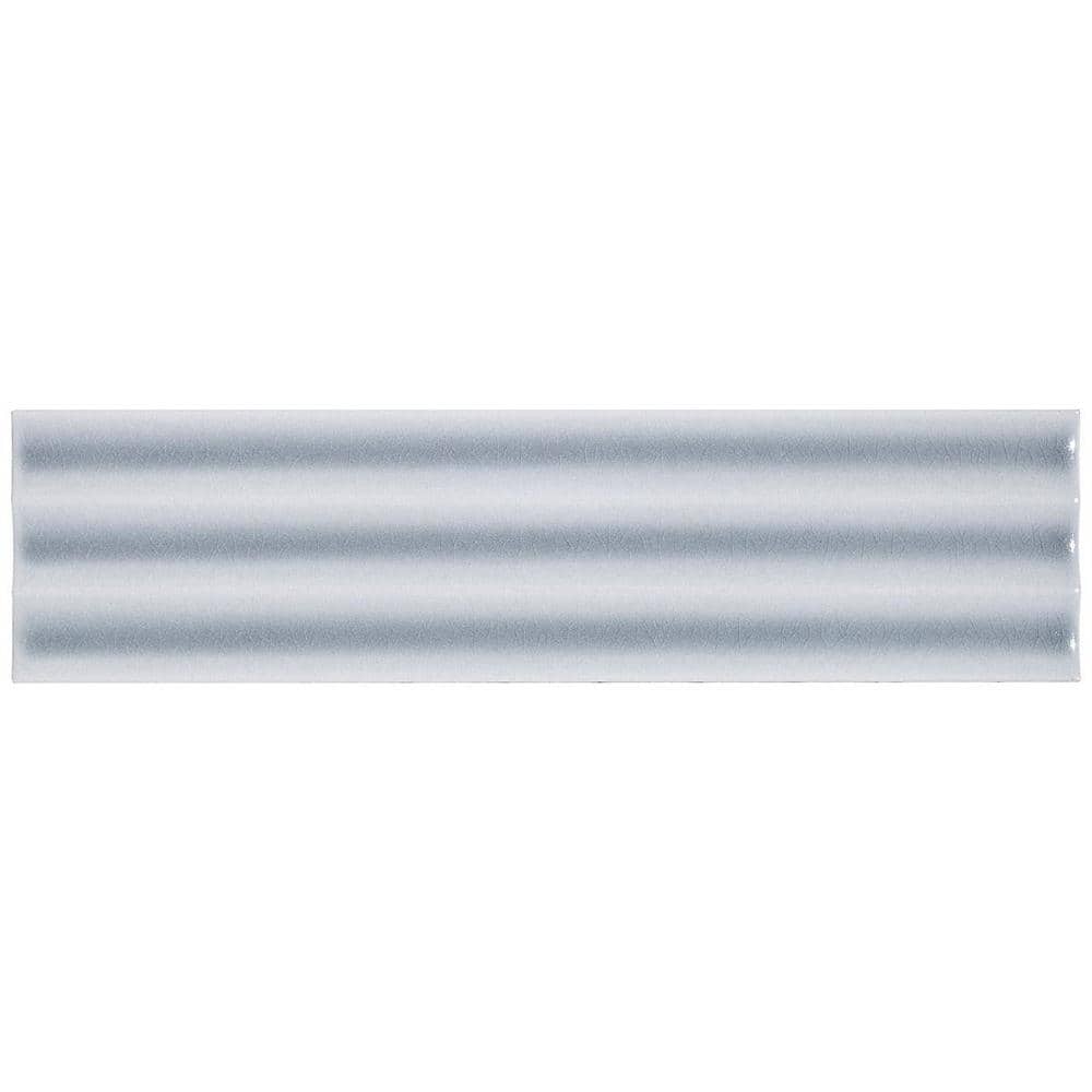 Ivy Hill Tile Colorwave Fluted Gray 4.43 in. x 0.34 in