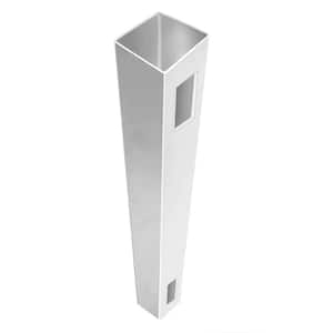 5 in. x 5 in. x 7 ft. White Vinyl Fence End/Gate Post