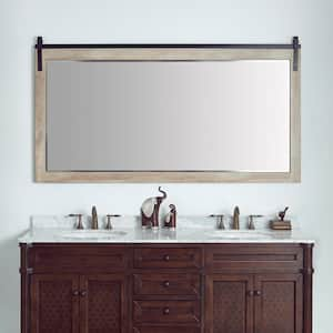 Cortes 72 in. W x 39.4 in. H Rectangular Framed Wall Bathroom Vanity Mirror in Logs